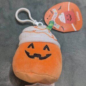 Lester Pumkpin Spice LAtte Squishmallow Clip Halloween